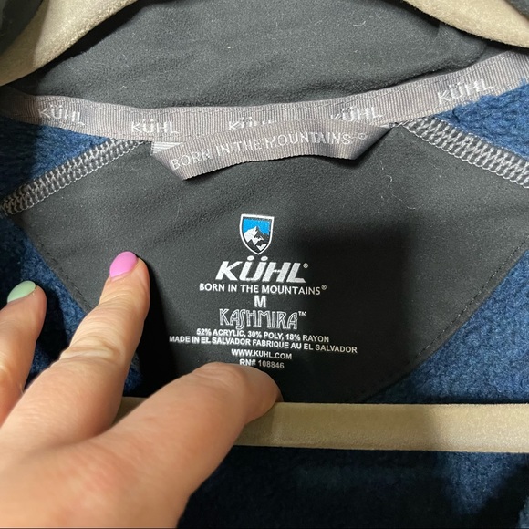 KUHL Kashmira 1/4 Zip Pullover Fleece Long Sleeve in blue women M Broken zipper - Picture 8 of 8